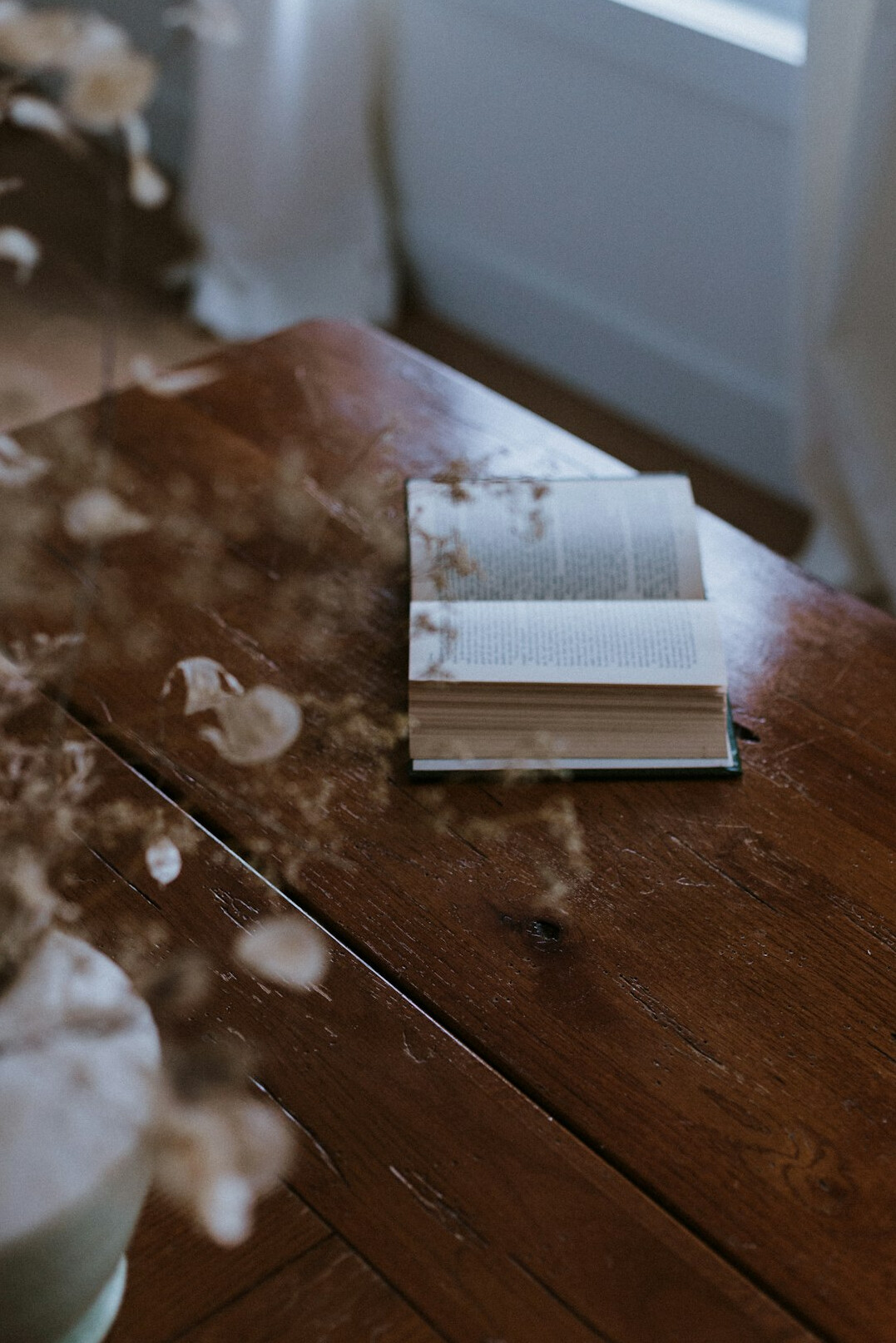 mystery book on table
