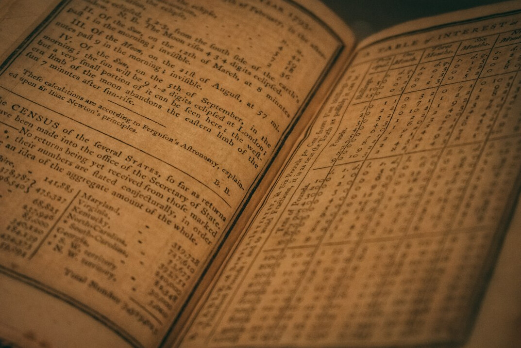 vintage book pages close up