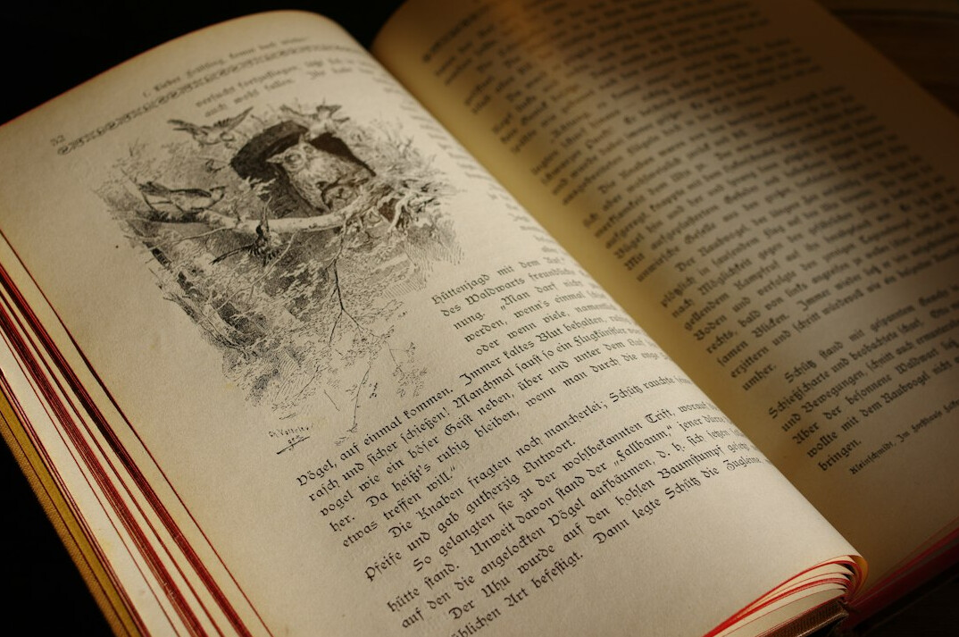 detective reading old book