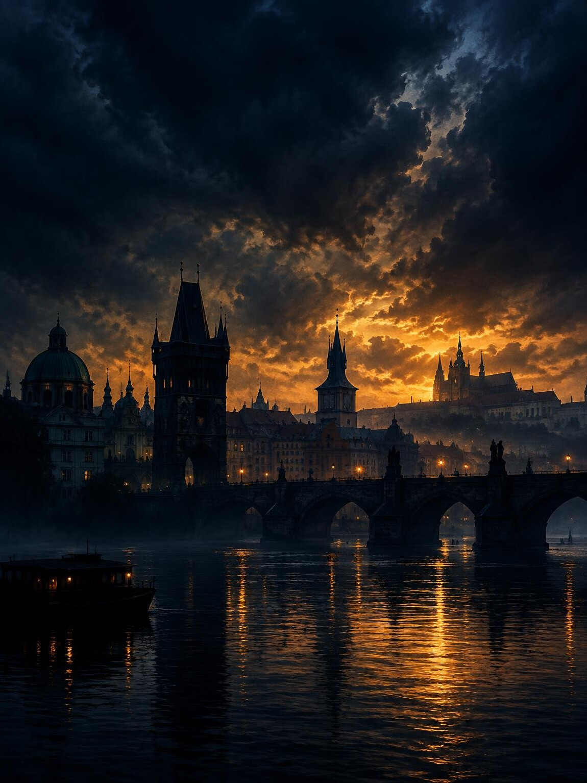Dark mystery novel book cover mockup with a shadowy cityscape